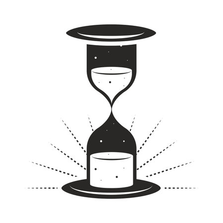 hourglass esoteric colorlessのイラスト素材