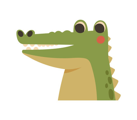 crocodile animal iconのイラスト素材