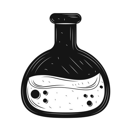 elixir bottle colorless esotericのイラスト素材