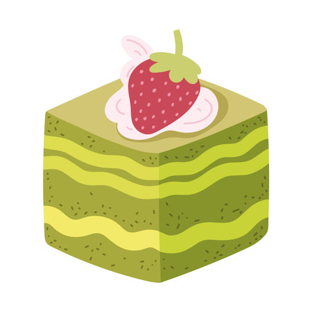 matcha dessert iconのイラスト素材