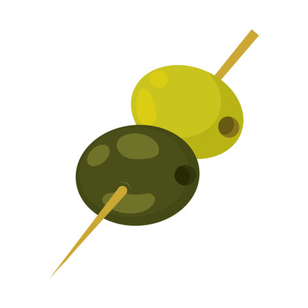 olives in a stickのイラスト素材