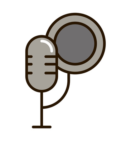 microphone sound music iconのイラスト素材
