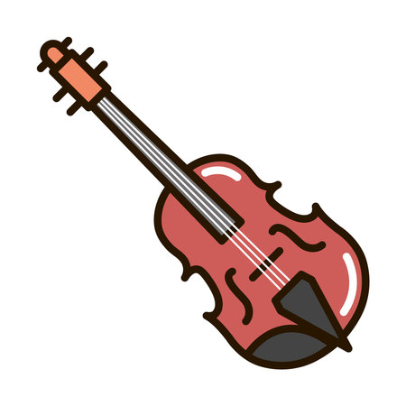 violin musical instrumentのイラスト素材