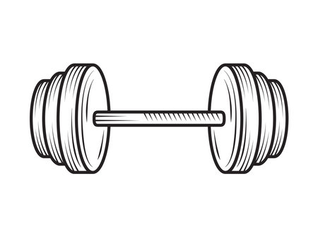 barbell gym iconのイラスト素材