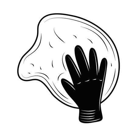 cleaning napkin in the handのイラスト素材