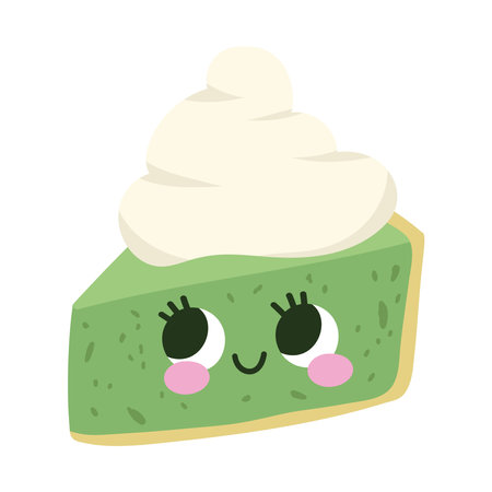 matcha cake cartoonのイラスト素材