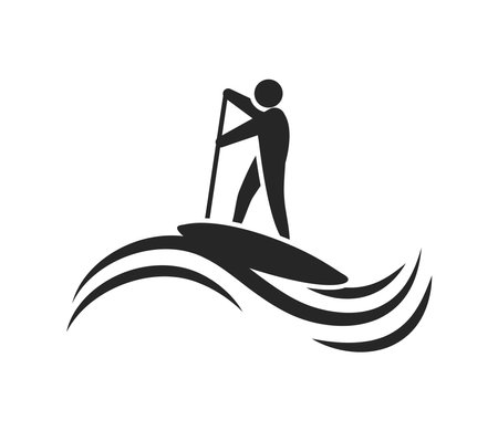 rowing sport iconのイラスト素材
