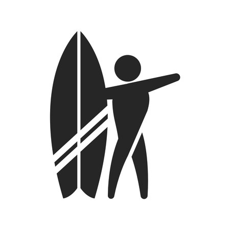 surfer man iconのイラスト素材