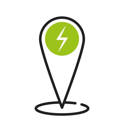 energy location pinのイラスト素材