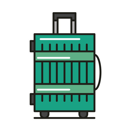 green suitcase iconのイラスト素材