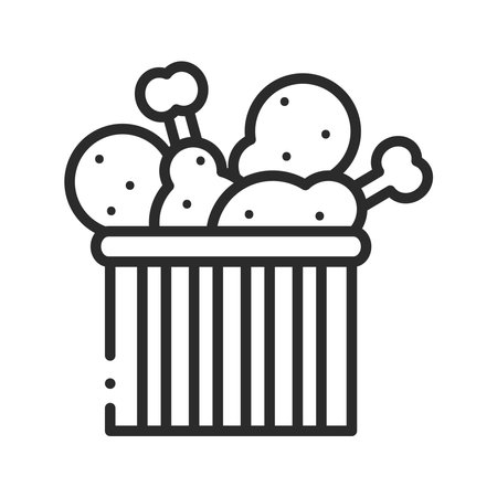 roasted chicken foodのイラスト素材