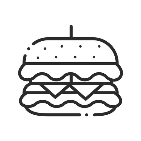 burger fast foodのイラスト素材