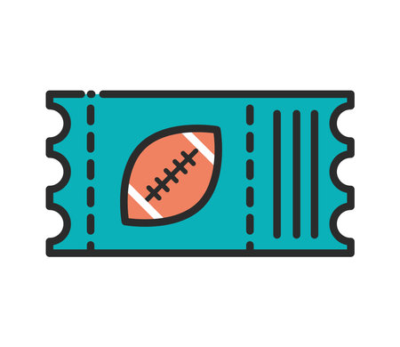 ticket american footballのイラスト素材