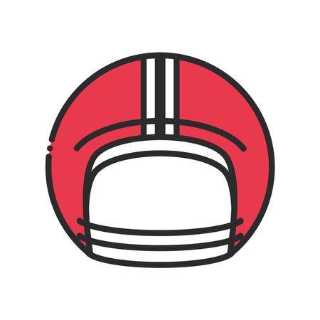 helmet american footballのイラスト素材