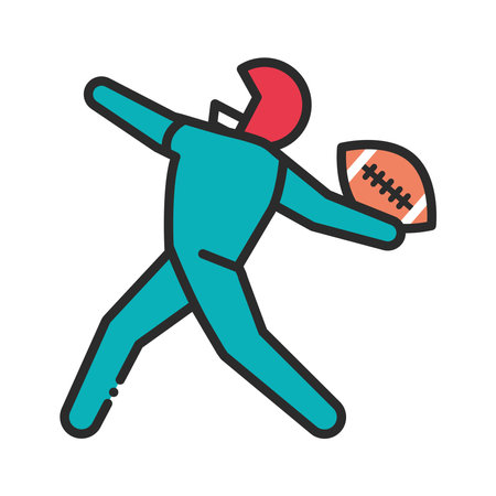 player american footballのイラスト素材