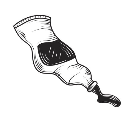 paint tube art doodleのイラスト素材