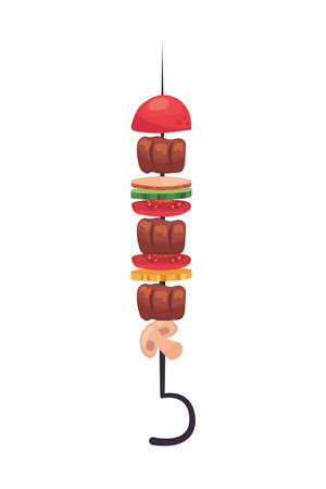 grilled skewer iconのイラスト素材