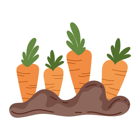 gardening carrots iconのイラスト素材