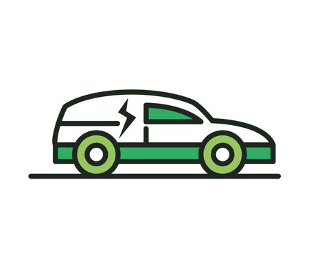 electric car transportのイラスト素材