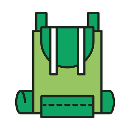 green backpack iconのイラスト素材