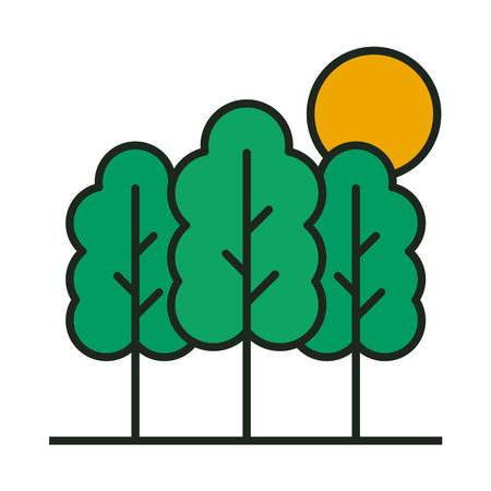 forest trees iconのイラスト素材