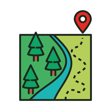 map ecological tourismのイラスト素材