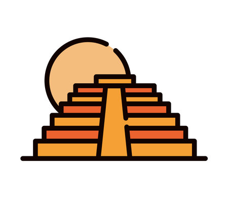 mexican pyramid iconのイラスト素材