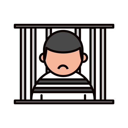 prisoner in jailのイラスト素材
