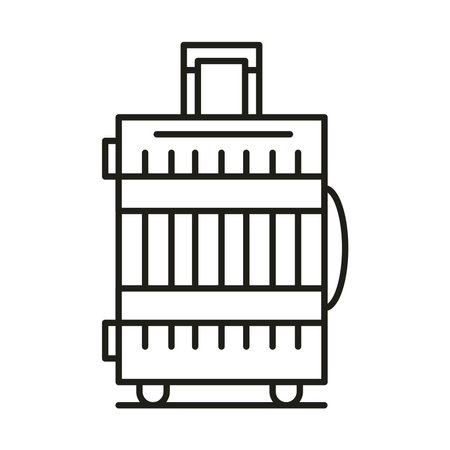 suitcase icon lineのイラスト素材