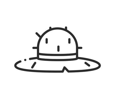 straw hat iconのイラスト素材