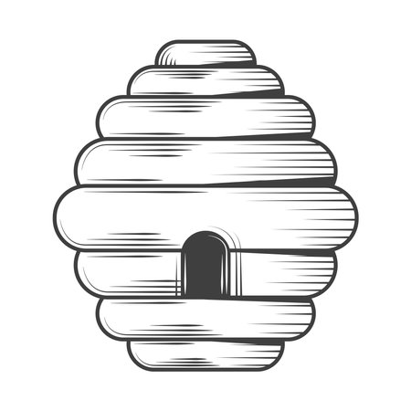beehive icon isolatedのイラスト素材