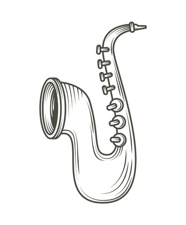 saxophone musical instrumentのイラスト素材