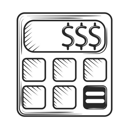 calculator finance and savingsのイラスト素材