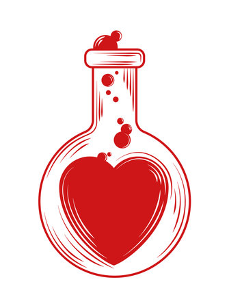 potion love doodleのイラスト素材