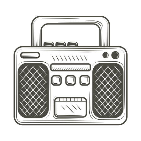 radio stereo musicのイラスト素材