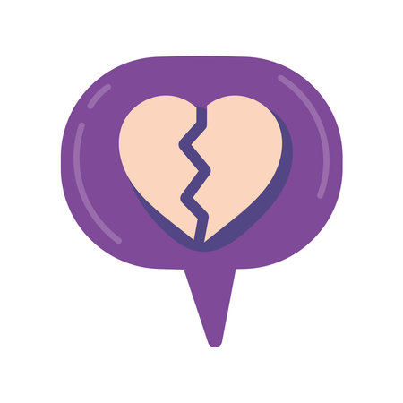 broken heart social mediaのイラスト素材