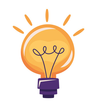glow light bulbのイラスト素材