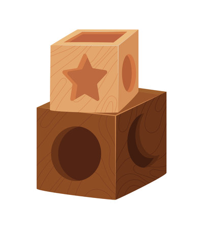 blocks wooden toyのイラスト素材