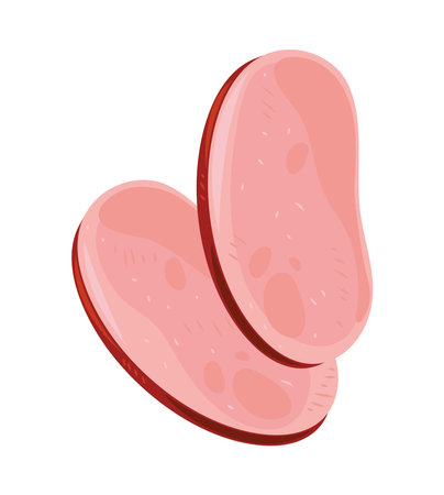 slice meat grillのイラスト素材