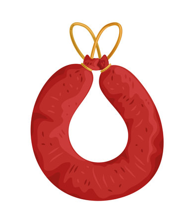 tied sausage grillのイラスト素材