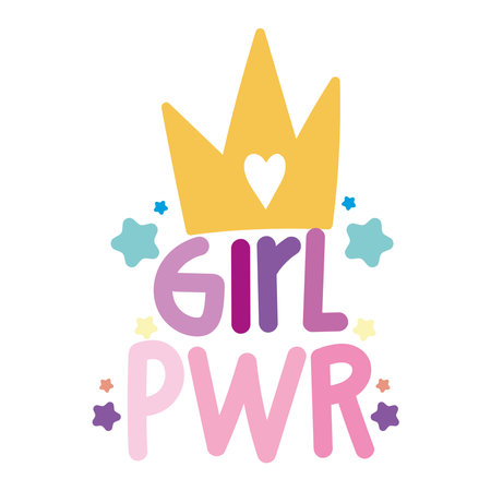 girl power textのイラスト素材
