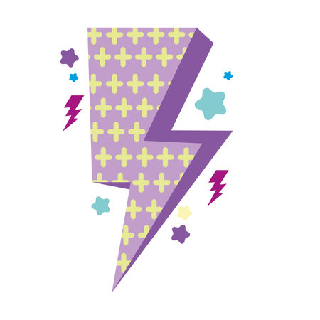 lightning icon isolatedのイラスト素材