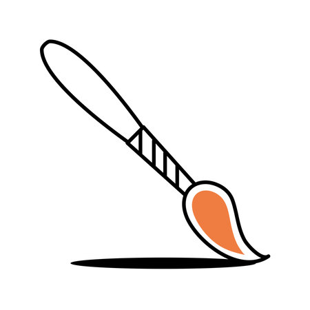 paintbrush stationery iconのイラスト素材
