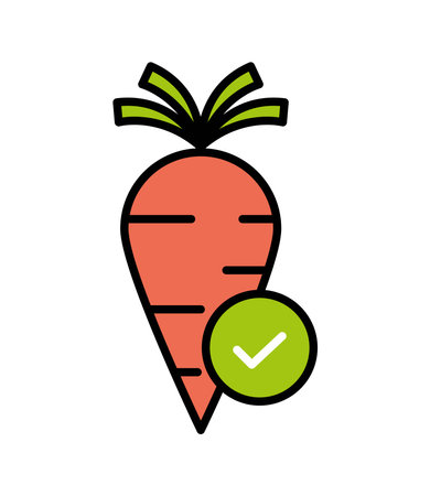 Fresh organic carrot iconのイラスト素材