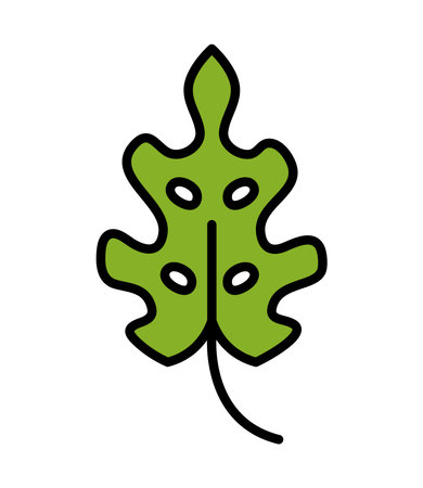 tropical leaf iconのイラスト素材