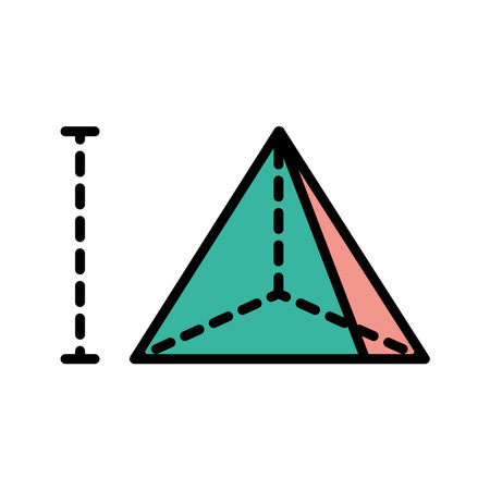 geometry pyramid mathのイラスト素材