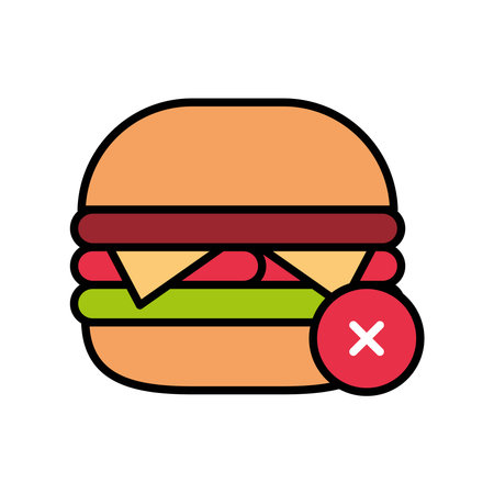 Gourmet burger grilled meat and cheeseのイラスト素材
