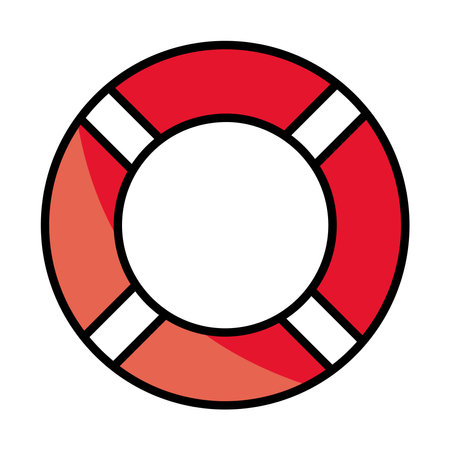 lifebuoy icon isolatedのイラスト素材