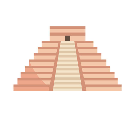 Ancient civilizations famous mexican pyramidのイラスト素材