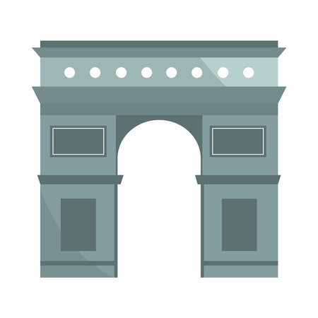 Famous monument French Arch of Triumphのイラスト素材